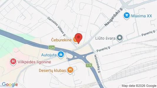 Commercial properties for rent i Vilnius Vilkpėdė - kort over placeringen