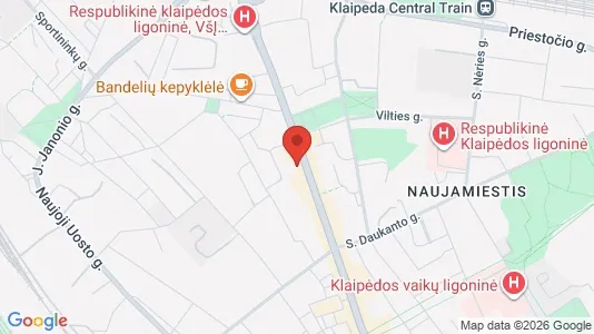 Kontorer til leie i Klaipėda - kort over placeringen