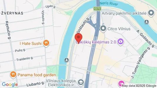 Kontorlokaler til leje i Vilnius Senamiestis - kort over placeringen