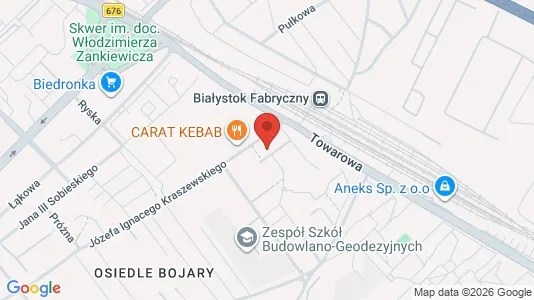 Kontorlokaler til salg i Białystok - kort over placeringen