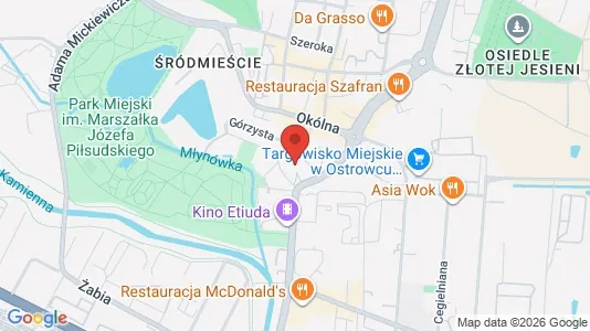 Office spaces for rent i Ostrowiecki - kort over placeringen