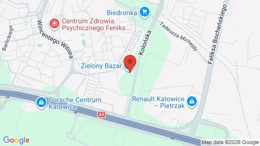 Office spaces for rent i Katowice - kort over placeringen