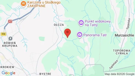 Toimistotilat Vuokrattavana i Tatrzański - kort over placeringen