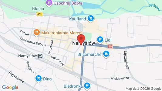 Office spaces for rent i Namysłowski - kort over placeringen