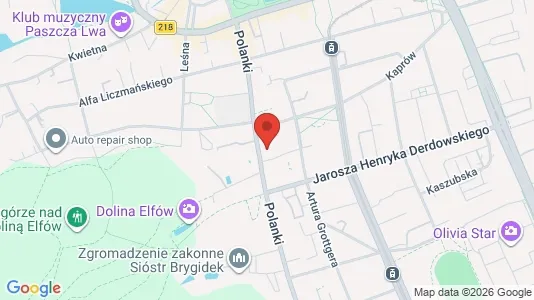 Kontorslokaler för uthyrning i Gdańsk - kort over placeringen