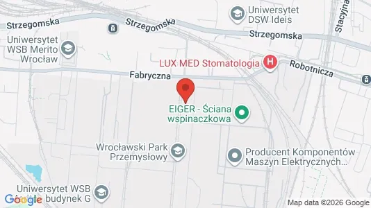 Kontorlokaler til leje i Wrocław - kort over placeringen
