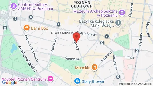 Office spaces for rent i Poznań - kort over placeringen