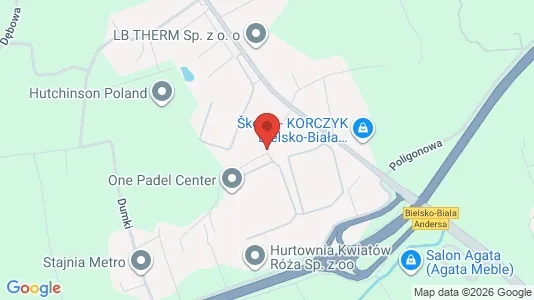 Kontorer til leie i Bielsko-Biała - kort over placeringen