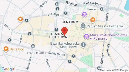 Office spaces for rent i Poznań - kort over placeringen