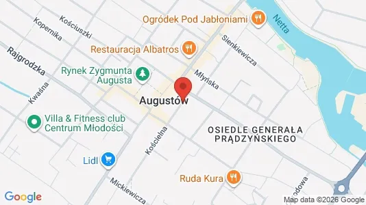 Espacios de oficina En alquiler i Augustowski - kort over placeringen