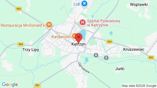 Kantorruimte te huur i Kętrzyński - kort over placeringen