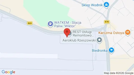 Kontorer til leie i Rzeszowski - kort over placeringen
