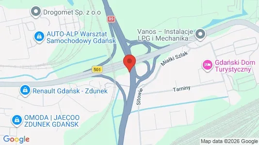 Kontorslokaler för uthyrning i Gdańsk - kort over placeringen