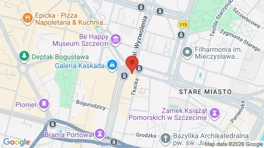 Kontorlokaler til leje i Szczecin - kort over placeringen