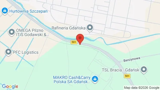 Toimistotilat Vuokrattavana i Gdańsk - kort over placeringen