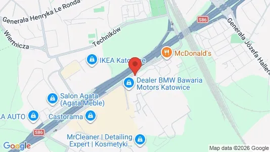 Kontorlokaler til leje i Katowice - kort over placeringen