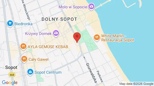 Kantorruimte te huur i Sopot - kort over placeringen