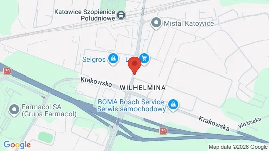 Office spaces for rent i Katowice - kort over placeringen