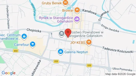 Büros zur Miete i Starogardzki - kort over placeringen