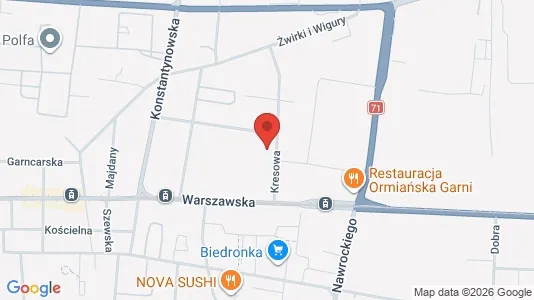 Kantorruimte te huur i Pabianicki - kort over placeringen