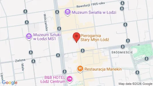 Office spaces for rent i Łódź - kort over placeringen