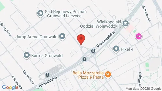 Büros zur Miete i Poznań - kort over placeringen