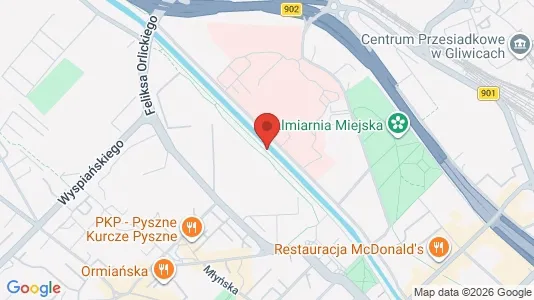 Office spaces for rent i Gliwice - kort over placeringen