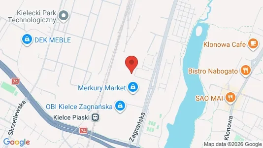 Büros zur Miete i Kielce - kort over placeringen
