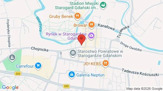 Kontorlokaler til leje i Starogardzki - kort over placeringen