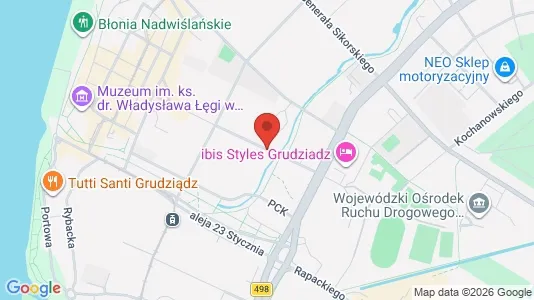 Kontorlokaler til leje i Grudziądz - kort over placeringen