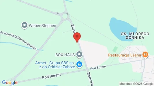 Toimistotilat Vuokrattavana i Zabrze - kort over placeringen