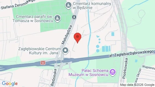 Office spaces for rent i Będziński - kort over placeringen