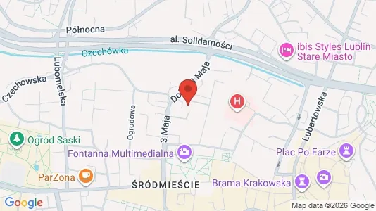 Kantorruimte te huur i Lublin - kort over placeringen
