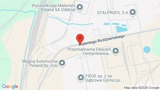 Kontorlokaler til leje i Dąbrowa górnicza - kort over placeringen