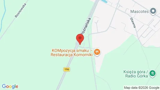 Kontorlokaler til leje i Poznański - kort over placeringen