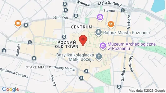 Kontorlokaler til leje i Poznań - kort over placeringen