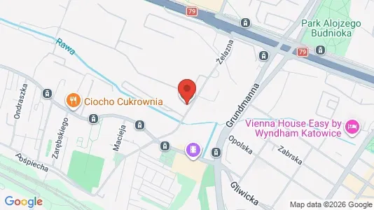 Kontorer til leie i Katowice - kort over placeringen