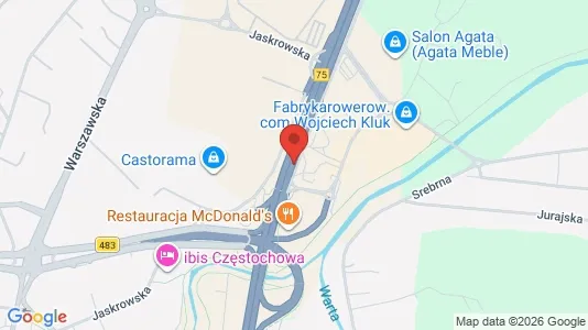 Lokale biurowe Do wynajęcia i Częstochowa - kort over placeringen