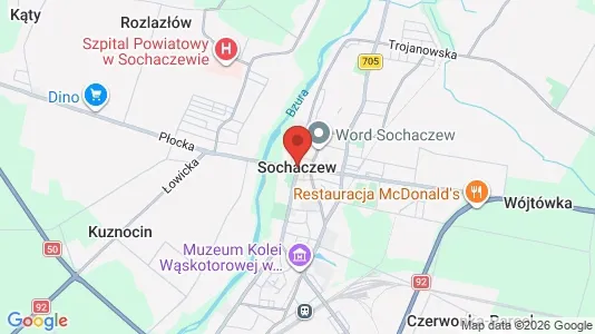 Kontorer til leie i Sochaczewski - kort over placeringen