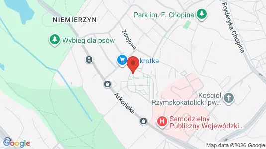 Toimistotilat Vuokrattavana i Szczecin - kort over placeringen