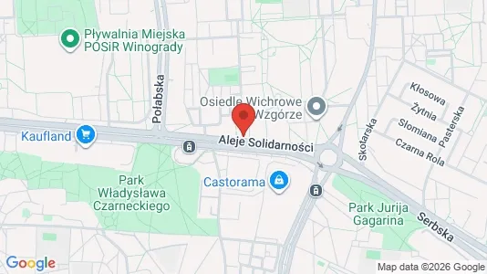 Kontorlokaler til leje i Poznań - kort over placeringen