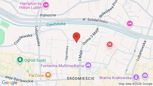 Office spaces for rent i Lublin - kort over placeringen