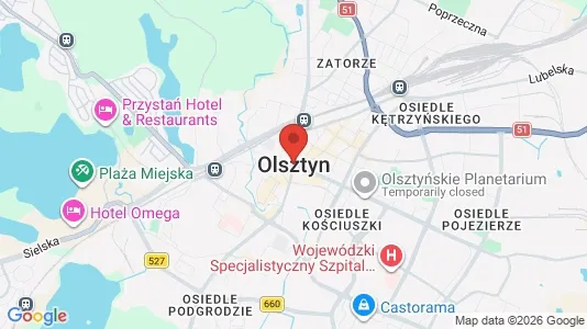 Kontorlokaler til leje i Olsztyński - kort over placeringen