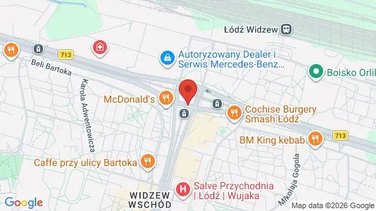 Office spaces for rent i Łódź - kort over placeringen
