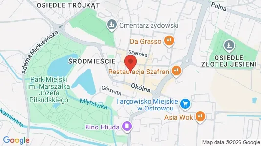 Kontorslokaler för uthyrning i Ostrowiecki - kort over placeringen