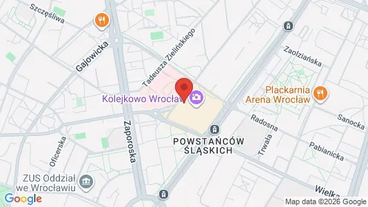 Kontorslokaler för uthyrning i Wrocław - kort over placeringen