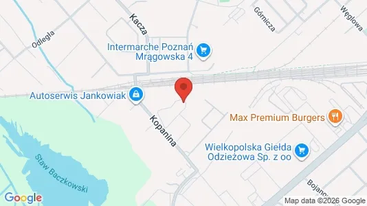 Kontorlokaler til leje i Poznań - kort over placeringen