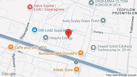 Office spaces for rent i Łódź - kort over placeringen