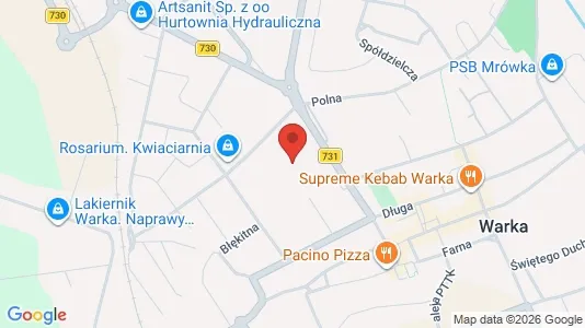Kantorruimte te huur i Grójecki - kort over placeringen