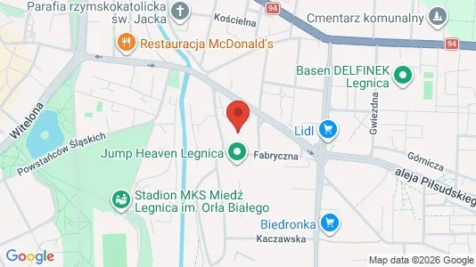 Kontorer til leie i Legnica - kort over placeringen